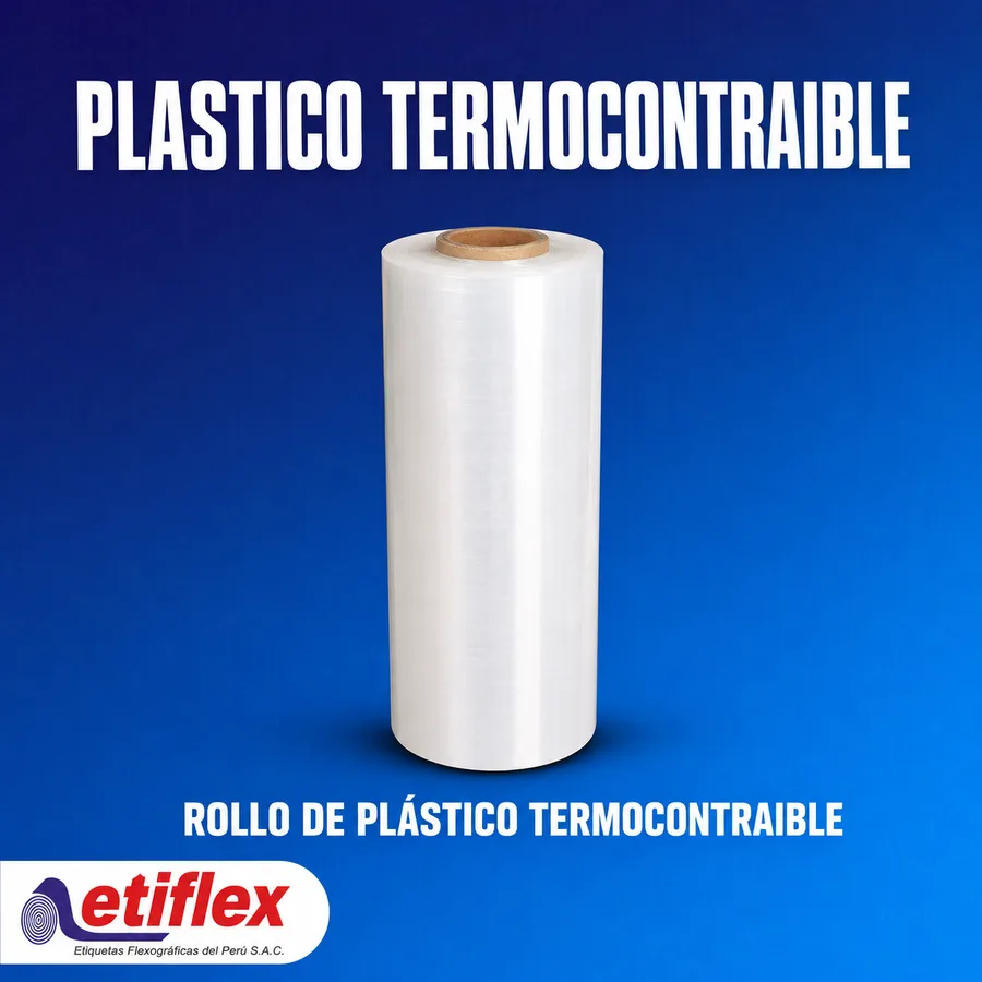 ROLLO DE PLÁSTICO TERMOCONTRAIBLE 30cm x 11Kg x 1,332mts x 15 MICRAS