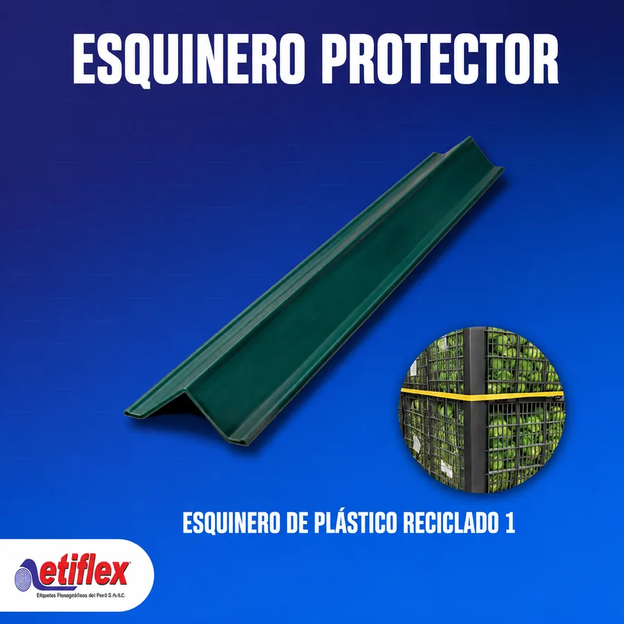 Esquinero de Plástico Reciclado 2 m – Protección Duradera para Agroindustrias