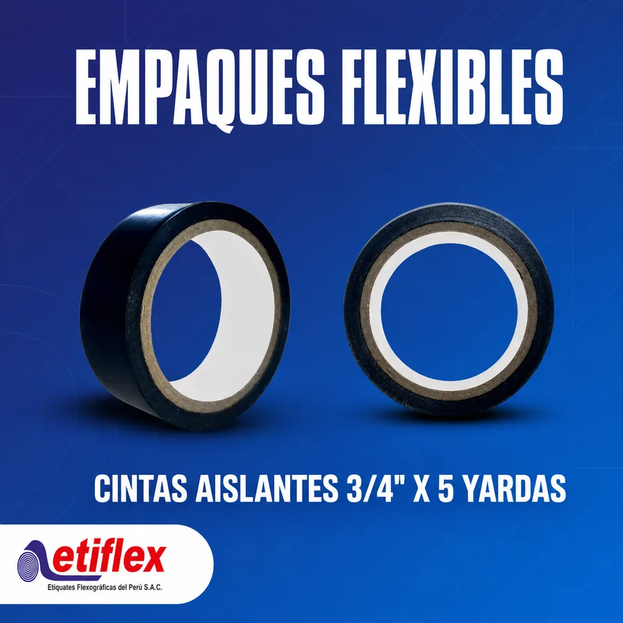 Cintas Aislantes 3/4" x 5 Yardas – Caja x 200 UND