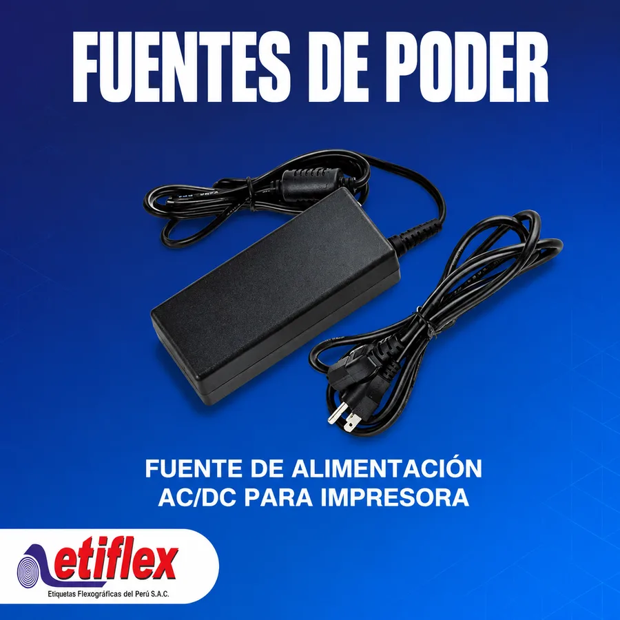 FUENTE DE ALIMENTACIÓN AC/DC PARA IMPRESORA DE CARNETS - EVOLIS ZENIUS