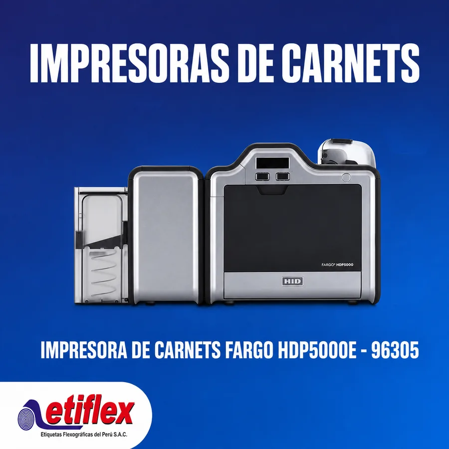 Impresora De Carnets Fargo HDP5000e - 96305 – Retransferencia Y Alta Seguridad