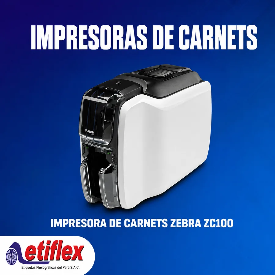 Impresora de Carnets ZEBRA ZC100 – Impresión a Una Cara