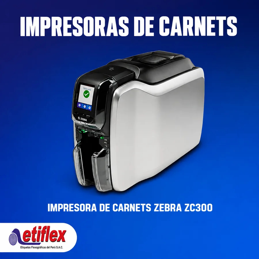 Impresora de Carnets Zebra ZC300 – Impresión a Una Cara, Compacta y Versátil (ZC31)