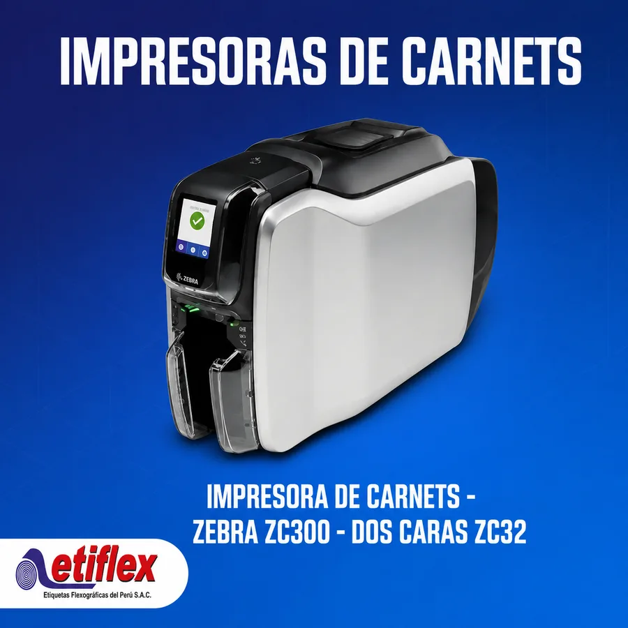 IMPRESORA DE CARNETS - ZEBRA ZC300 - DOS CARAS (ZC32)