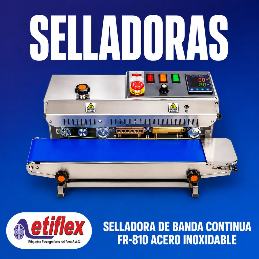 SELLADORA DE BANDA CONTINUA FR-810 ACERO INOXIDABLE