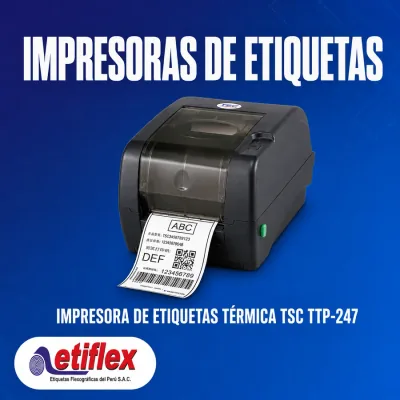 Impresora de Etiquetas Térmica TSC TTP-247 – Alta Velocidad y Durabilidad