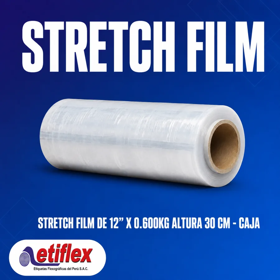 Stretch Film de 15'' x 0.600kg Altura 39 cm - Caja x4 unid