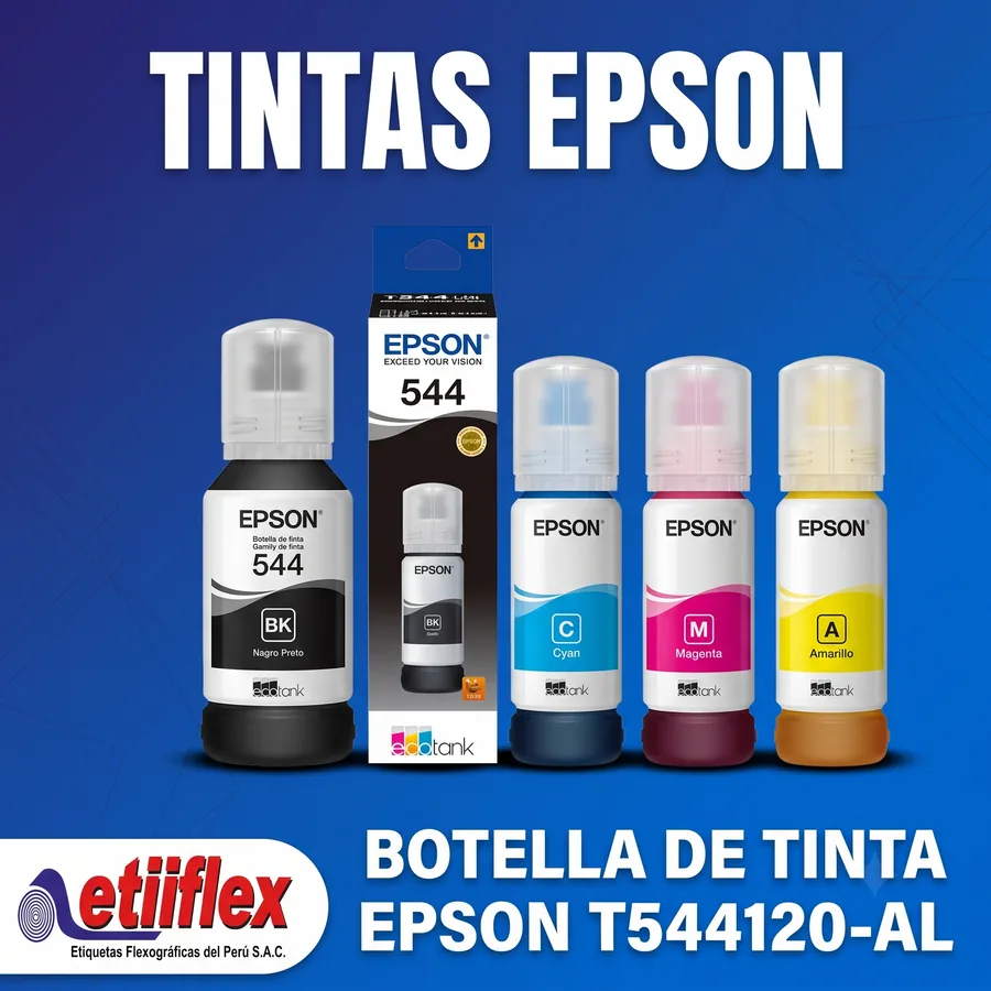 BOTELLA DE TINTA EPSON T544120-AL COLOR NEGRO 65ml.