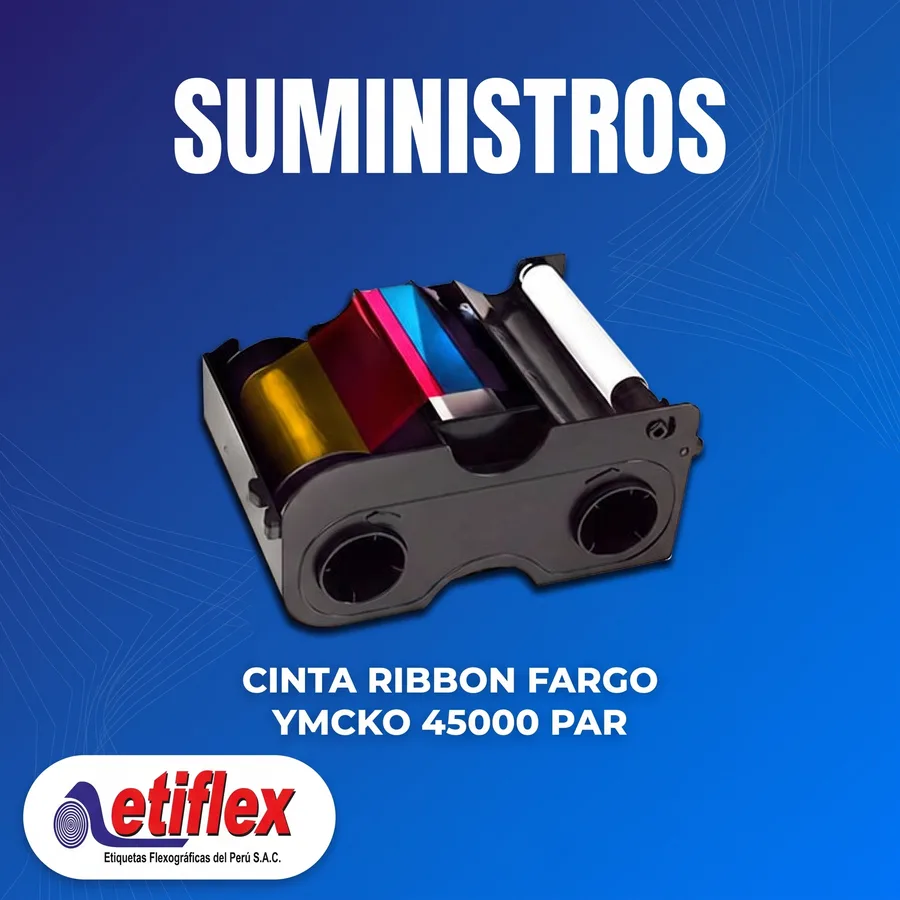 CINTA RIBBON FARGO YMCKO 45000 PARA IMPRESORA DE CARNETS DTC1250E