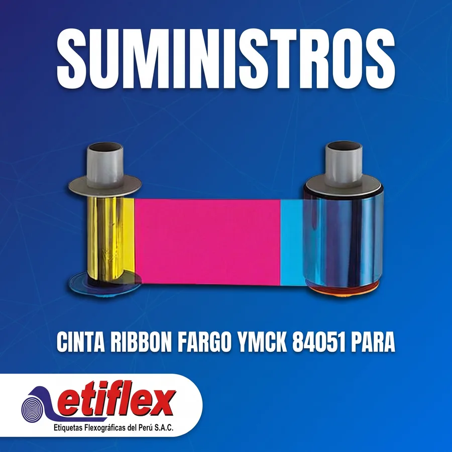 CINTA RIBBON FARGO YMCK 84051 PARA IMPRESORA DE CARNETS HDP5000