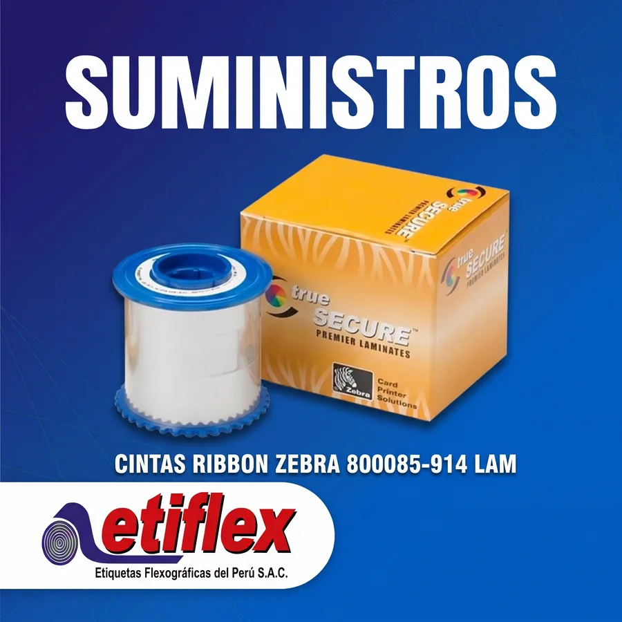 Cintas Ribbon Zebra 800085-914 Laminador para impresoras de carnets Zebra ZXP Series 7