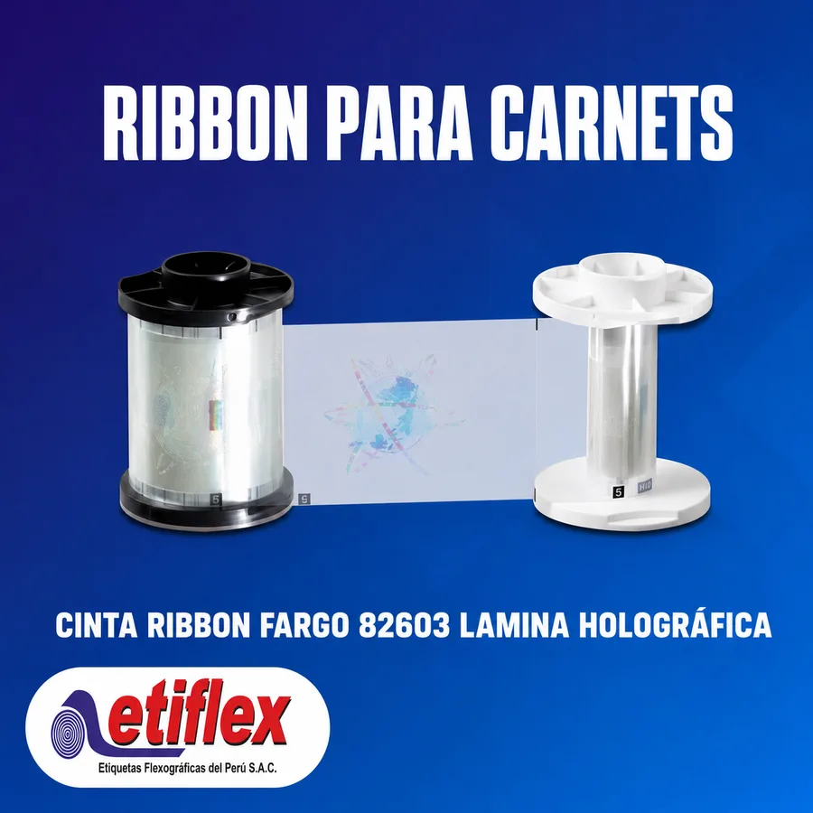 CINTA RIBBON FARGO 82603 LAMINA H0LOGRÁFICA POLYGUARD 0.6 mm PARA IMPRESORA DE CARNETS FARGO DTC1500 - DTC4500 - DTC4500e - HDP5000 y HDP8500