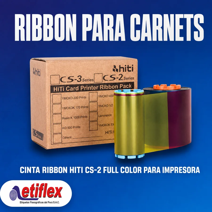 Cinta Ribbon Hiti CS-2 full color para impresora de carnets HITI CS200E