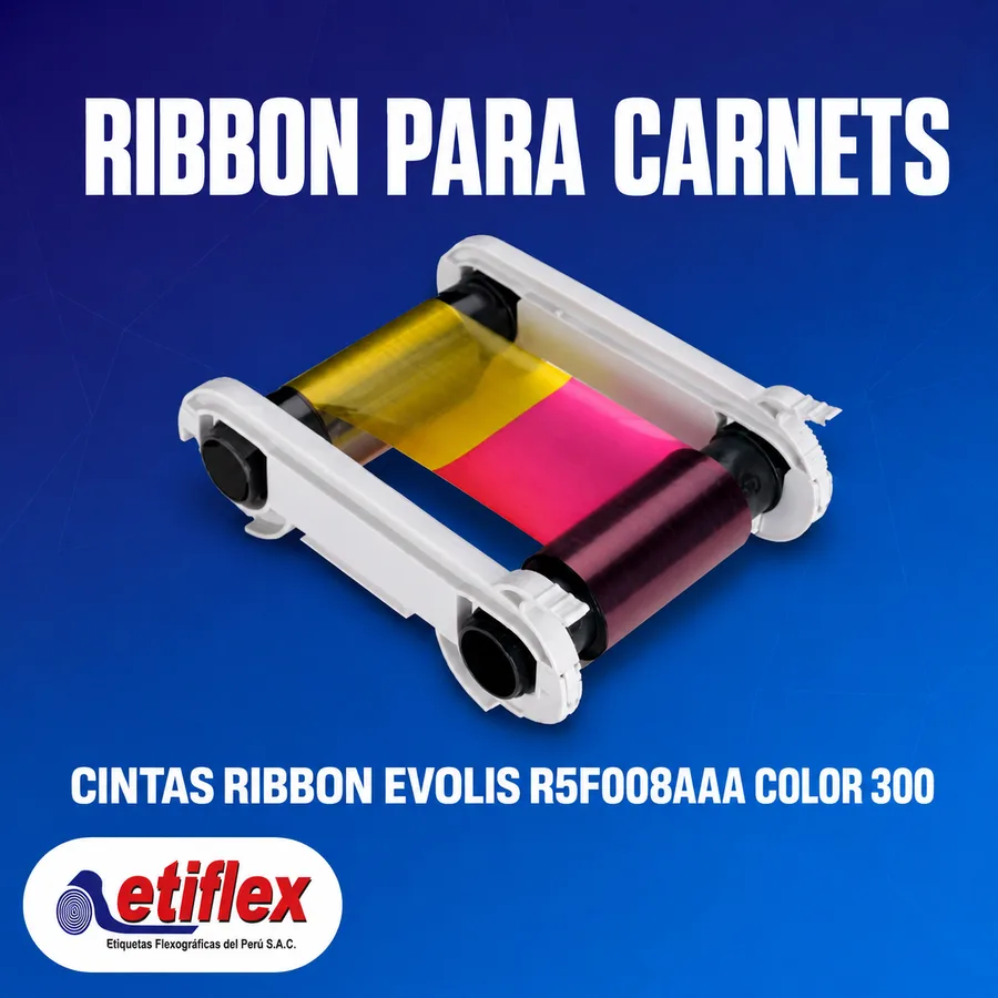 Cintas Ribbon Evolis R5F008AAA Color 300 impresiones para Primacy