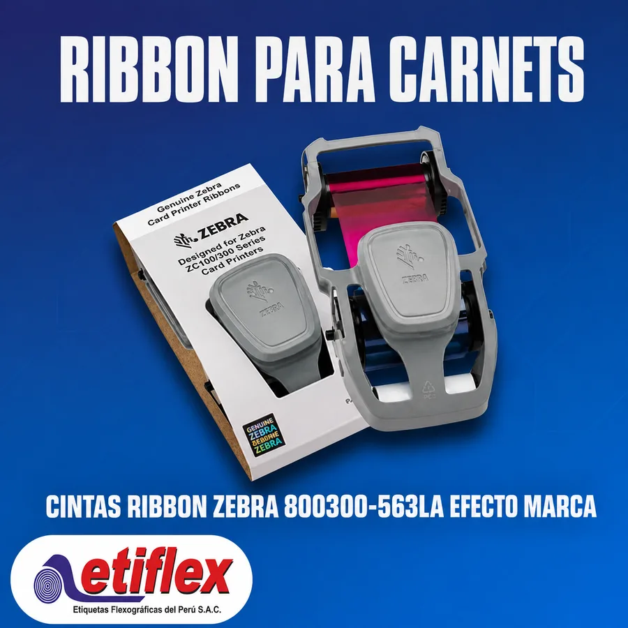 Cintas Ribbon Zebra 800300-563LA Efecto marca de agua para impresoras de carnets Zebra ZC300