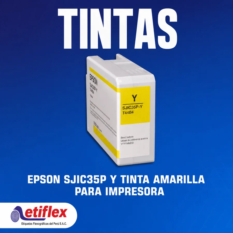 Epson SJIC35P (Y) Tinta Amarilla Para Impresora de Etiquetas Epson CW-C6000
